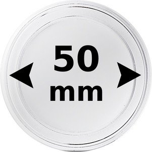 Coin capsule for Ø 50.0 mm coin 10 pcs