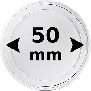 Kolikkokapseli Ø 50,0 mm kolikolle 10 kpl