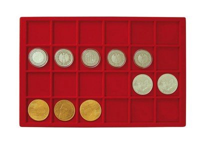 Tray for Lindner 2329 coin case. For 24 coins up to 45 mm