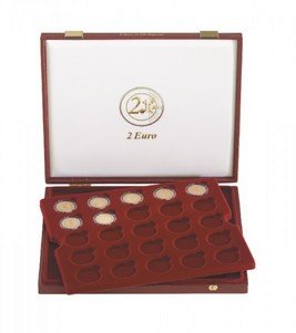 Luxury Coin Case for 50 x 2 Euro Coins in Capsules