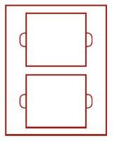 Raha ja mitalilaatikko d-box 140 x 123 mm, t.pun/savunharmaa