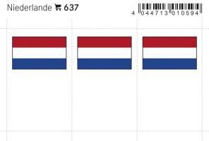 Netherlands country flag stickers (6 pcs)