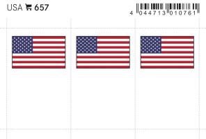 USA country flag stickers (6 pcs)