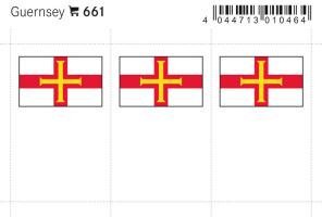 Guernsey country flag stickers (6 pcs)