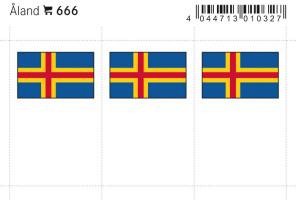 Aland country flag stickers (6 pcs)