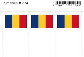 Romania country flag stickers (6 pcs)