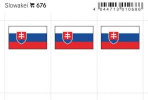 Slovakia country flag stickers (6 pcs)