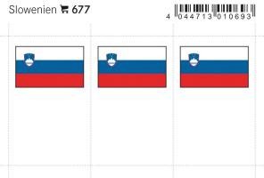 Slovenia country flag stickers (6 pcs)