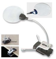 Varrellinen suurennuslasi ilman kehyksiä pöydälle LED, 2,5x