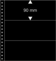 Lindner Setelikansion lehti, 3 taskua 240 x 90 mm (musta)