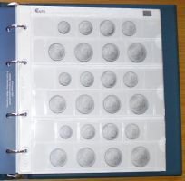 K8 Single page for 3xEuro coin set, white euro interl. 5 pcs