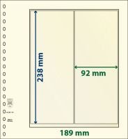 238 x 92 mm | Lindner T-Blank lehti pystytaskut