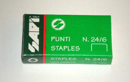 Staple pins 24/6 pack of 1000