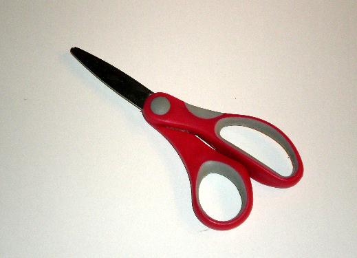 Small scissors, red